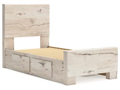 Signature Design by Ashley® Lawroy Twin Panel Bed with Storage, Dresser and Mirror - B2310B36
