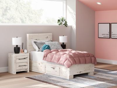 Signature Design by Ashley® Lawroy Twin Panel Bed with Storage, Dresser and Mirror - B2310B36