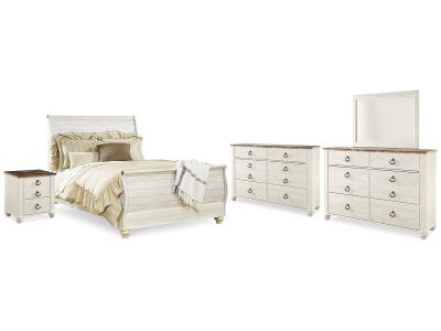 Signature Design by Ashley® Willowton Queen Bed, Dresser, Mirror and Chest - B267B58