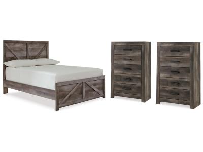 Signature Design by Ashley® Wynnlow Full Crossbuck Panel Bed and 2 Chests - B440B40
