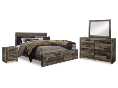 Signature Design by Ashley® Derekson King Storage Bed, Dresser, Mirror and 2 Nightstands - B200B64