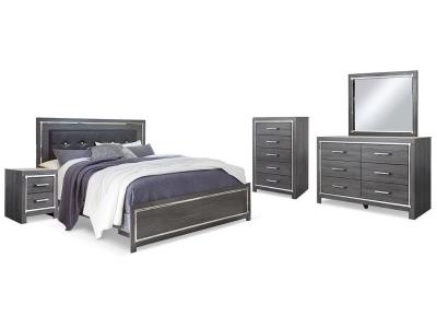 Signature Design by Ashley® Lodanna King Panel Bed, Dresser, Mirror, Chest and 2 Nightstands - B214B45