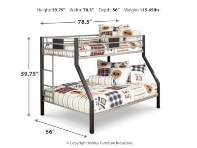 Signature Design by Ashley® Dinsmore Twin over Full Bunk Bed with Mattresses - B106B11