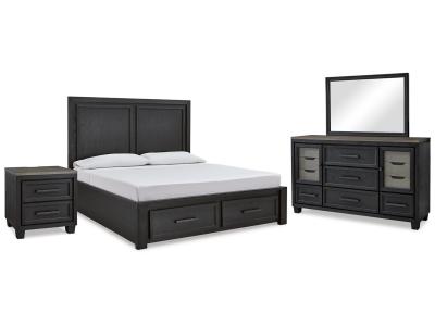 Signature Design by Ashley® Foyland Queen Storage Bed Dresser Mirror and Nightstand - B989B9