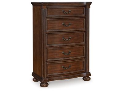 Signature Design by Ashley® Lavinton King Poster Bed Dresser Mirror Chest and 2 Nightstands - B764B11