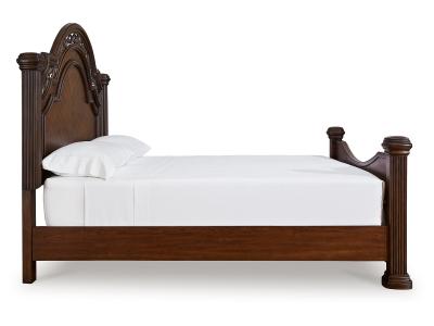 Signature Design by Ashley® Lavinton King Poster Bed Dresser Mirror Chest and 2 Nightstands - B764B11