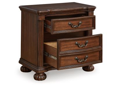 Signature Design by Ashley® Lavinton King Poster Bed Dresser Mirror Chest and 2 Nightstands - B764B11