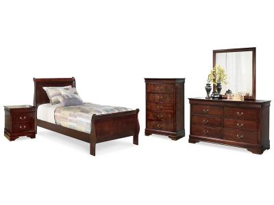 Signature Design by Ashley® Alisdair Twin Sleigh Bed, Dresser, Mirror, Chest and Nightstand - B376B24