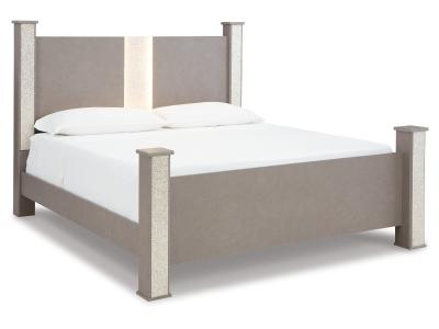 Signature Design by Ashley® Surancha King Poster Bed, Dresser, Mirror and 2 Nightstands - B1145B16