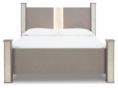 Signature Design by Ashley® Surancha King Poster Bed, Dresser, Mirror and 2 Nightstands - B1145B16