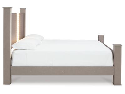 Signature Design by Ashley® Surancha King Poster Bed, Dresser, Mirror and 2 Nightstands - B1145B16