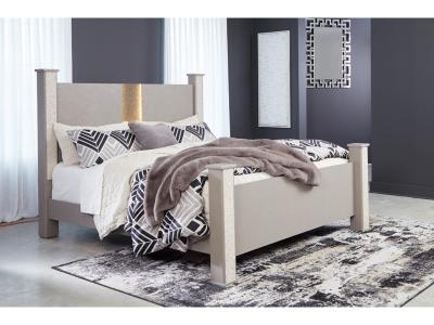 Signature Design by Ashley® Surancha King Poster Bed, Dresser, Mirror and 2 Nightstands - B1145B16