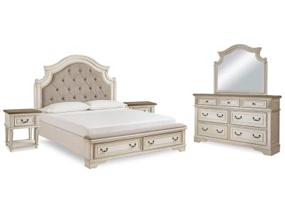 Signature Design by Ashley® Realyn King Panel Bed, Dresser, Mirror and 2 Nightstands - B743B64