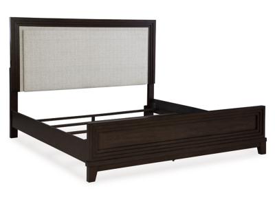 Signature Design by Ashley® Neymorton Queen Upholstered Panel Bed Dresser and Mirror - B618B3