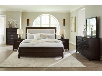 Signature Design by Ashley® Neymorton Queen Upholstered Panel Bed Dresser and Mirror - B618B3