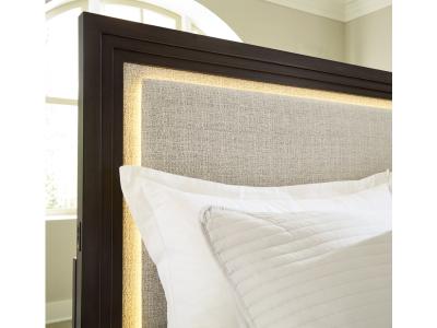 Signature Design by Ashley® Neymorton Queen Upholstered Panel Headboard, Dresser and Mirror - B618B6