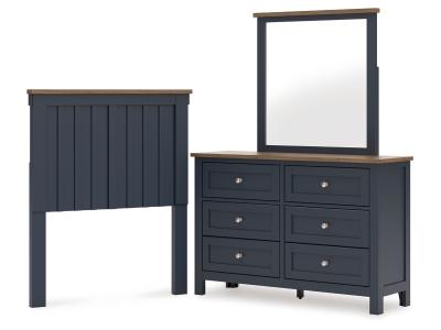 Signature Design by Ashley® Landocken Twin Panel Headboard, Dresser and Mirror - B414B13