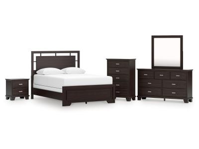 Signature Design by Ashley® Covetown Queen Panel Bed Dresser Mirror Chest and Nightstand - B441B14