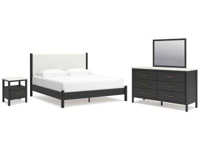 Signature Design by Ashley® Cadmori King Panel Bed, Dresser, Mirror and Nightstand - B2616B10