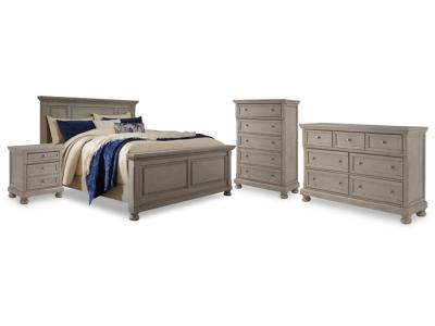 Signature Design by Ashley® Lettner California King Panel Bed Dresser Chest and 2 Nightstands - B733B47