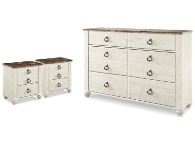 Signature Design by Ashley® Willowton Dresser and 2 Nightstands - B267B60