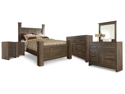 Signature Design by Ashley® Juararo Queen Poster Bed 2 Dressers Mirror and 2 Nightstands - B251B41