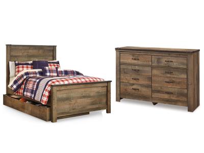 Signature Design by Ashley® Trinell Full Panel Bed with Storage and Dresser - B446B93