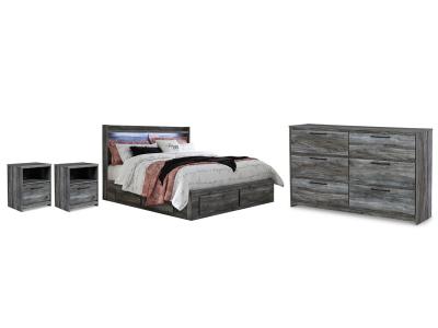 Signature Design by Ashley® Baystorm King Storage Bed Dresser and 2 Nightstands - B221B85