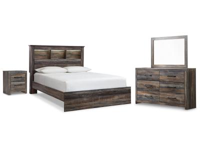 Signature Design by Ashley® Drystan Queen Bookcase Bed Dresser Mirror and Nightstand - B211B95