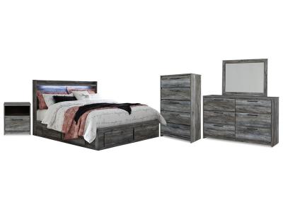 Signature Design by Ashley® Baystorm King Storage Bed, Dresser, Mirror, Chest and Nightstand - B221B83