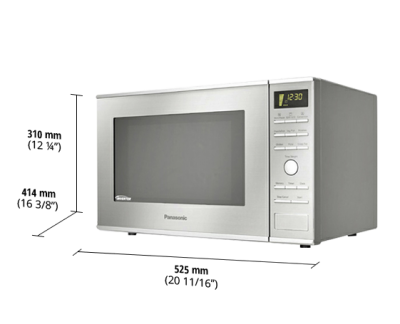 20" Panasonic 1.2 Cu. Ft. Mid-Size Inverter Microwave Oven in Stainless Steel - NNSD671SC