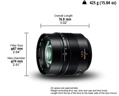 Panasonic Leica Dg Nocticron Fixed Focal Length Lens - HNS043