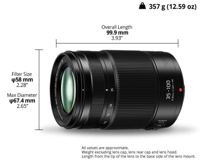 Panasonic Lumix G X Vario Telephoto Zoom Lens - HHSA35100