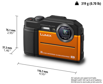 Panasonic Undefeated Toughness Digital Camera in Orange - DCTS7(o)