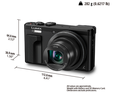 Panasonic 30x Zoom Travel Camera with 4K - DMCZS60(B)