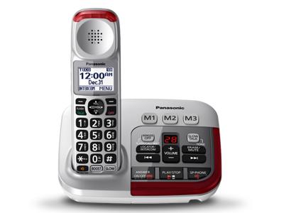 Panasonic Amplified Cordless Telephone with Digital Answering Machine - KX-TGM490