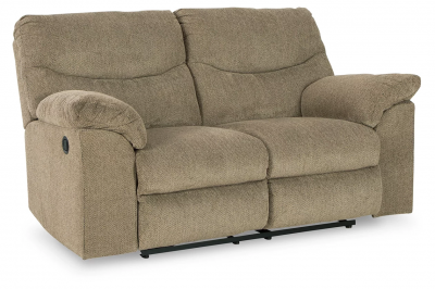 Ashley Alphons Manual Reclining Loveseat in Briar - 2820286