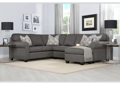 Decor-Rest Astro Right Facing 2 Piece Sectional in Peppercorn - Astro Sectional (Right)